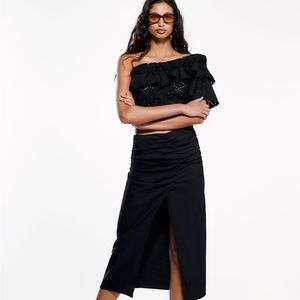 ZARA Asymmetric Openwork Top